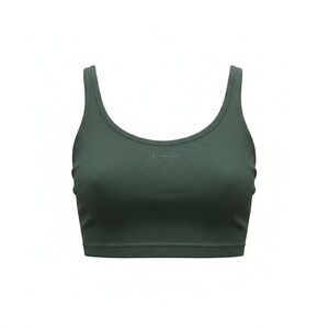 John Galt Crop Tank Top Women One Size Green Excellent Scoop Neck Ribbed MH228D